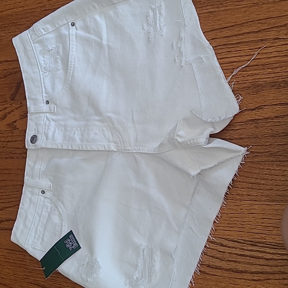 NEW - Wild Fable Super High Rise Distressed White Denim Shorts